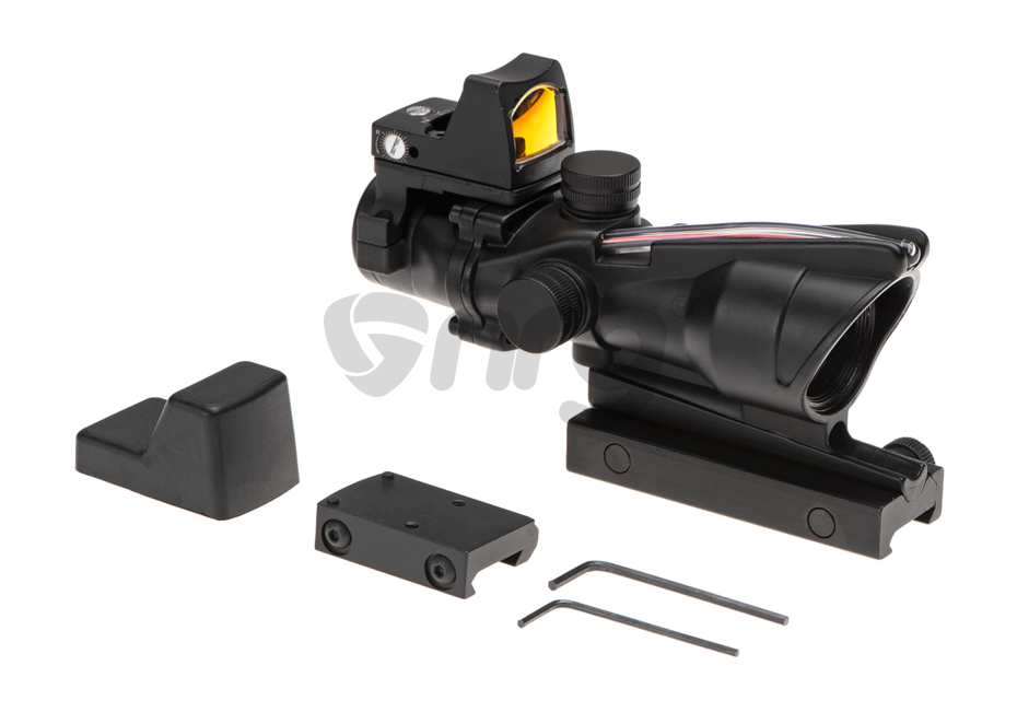 Emerson combo battle scope ACOG 4x32 / Reflex Sight Fibra Negru 8
