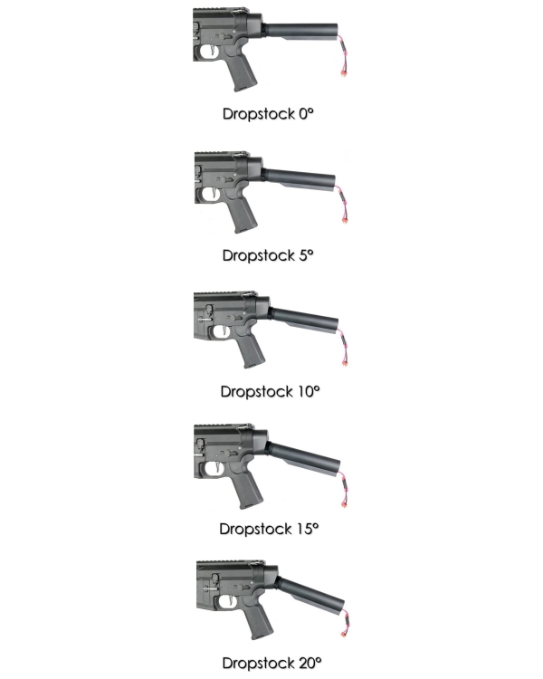 3D6 Dropstock EVO M4 AEG negru satin 10 grade 2