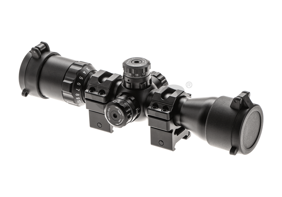 Leapers luneta BugBuster AO Mil-dot 3-12x32 cu inele QD 12