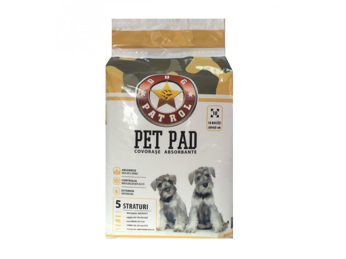 Aşternut Dog Patrol 60x60 10buc/set + Benzi Adezive