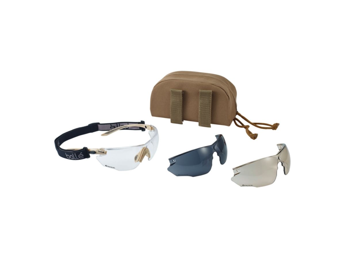 Bolle ochelari tactici Combat Kit Tan Albi