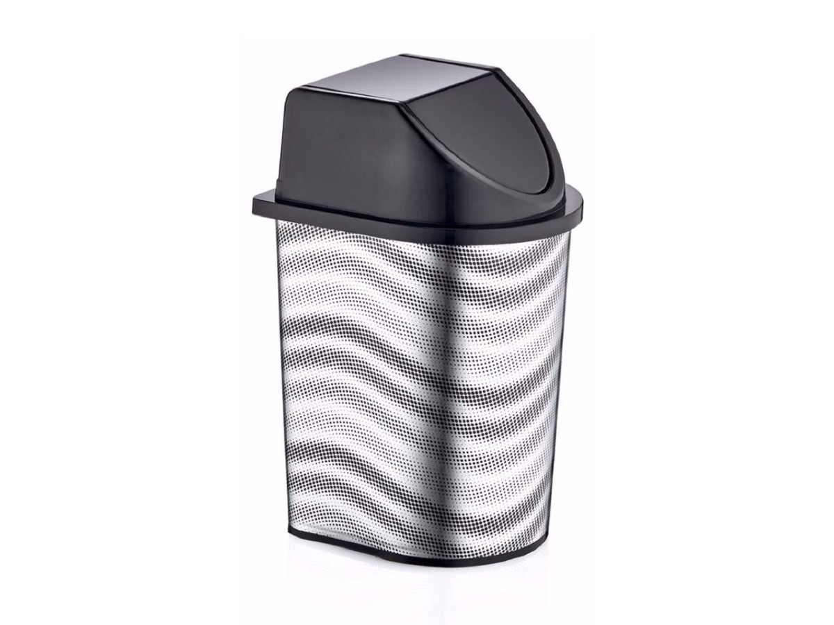 Cos gunoi cu capac D019, Metalic, 11.5L