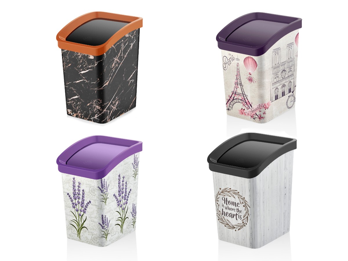 Cos gunoi cu capac oscilant 6L