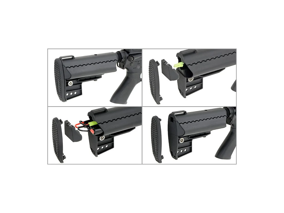 Cyma pat reglabil cu tub pentru M4 Negru 5