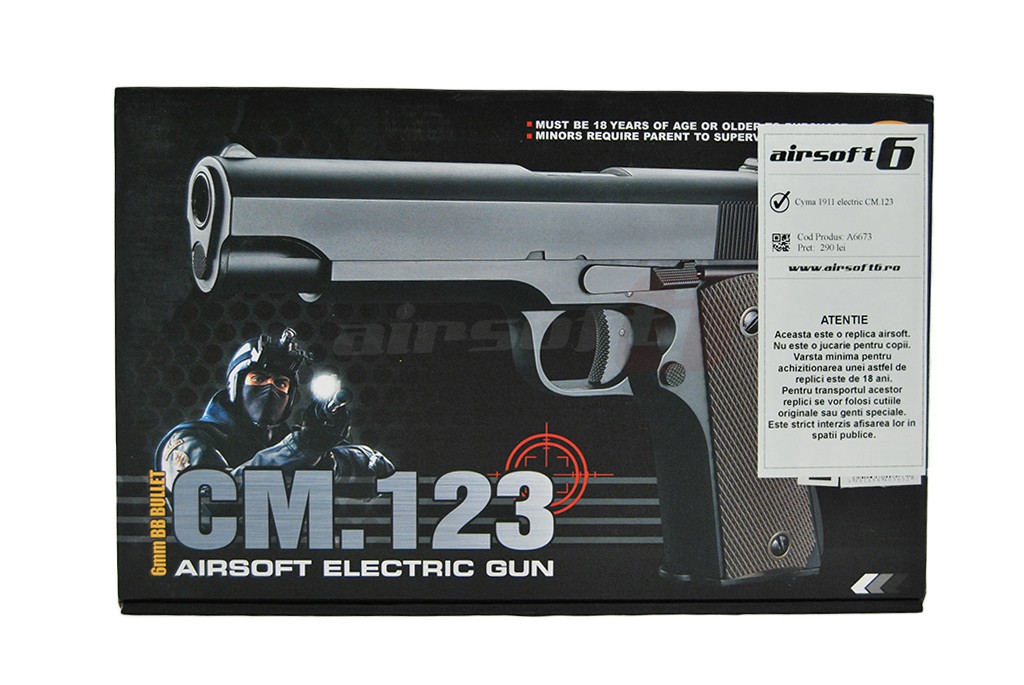 Cyma 1911 electric CM.123 6