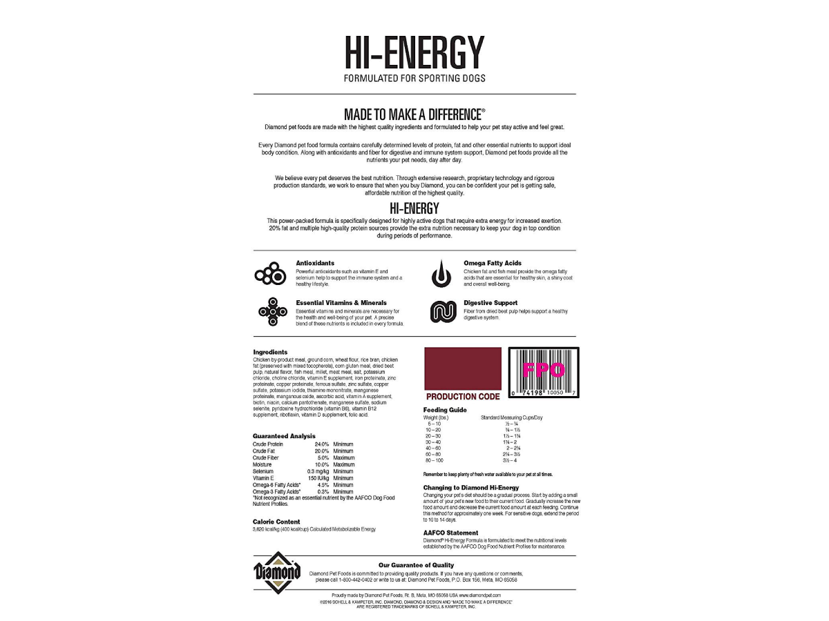 Diamond Original Hi-Energy Sport 22,68kg