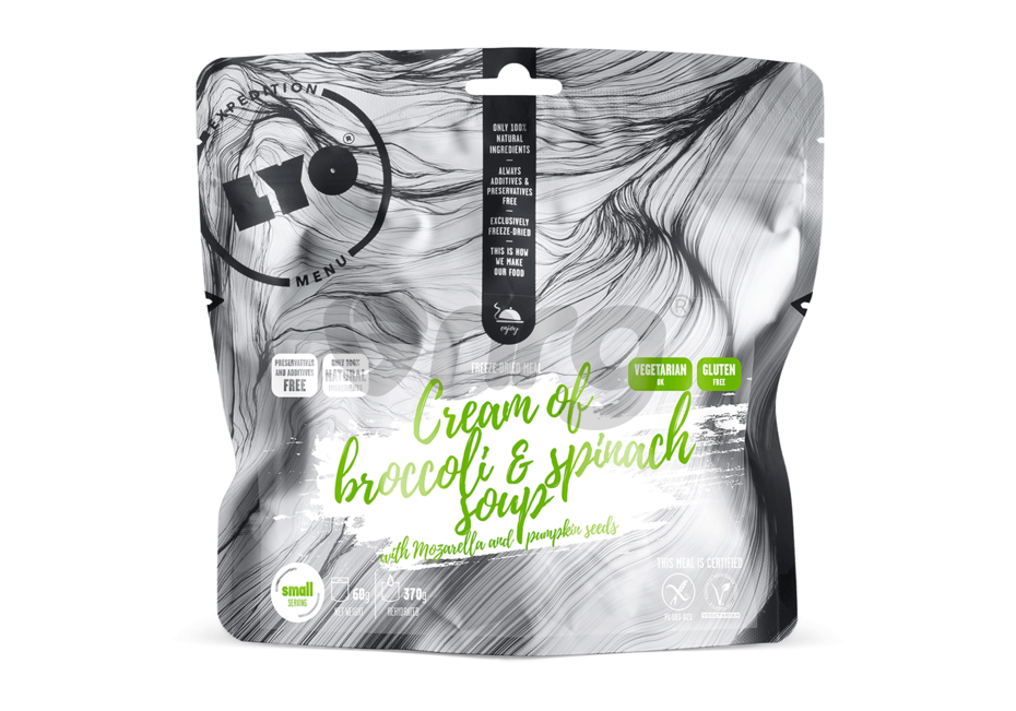 LyoFood Supa crema de broccoli si spanac cu mozzarella si seminte de dovleac 370g vegetarian