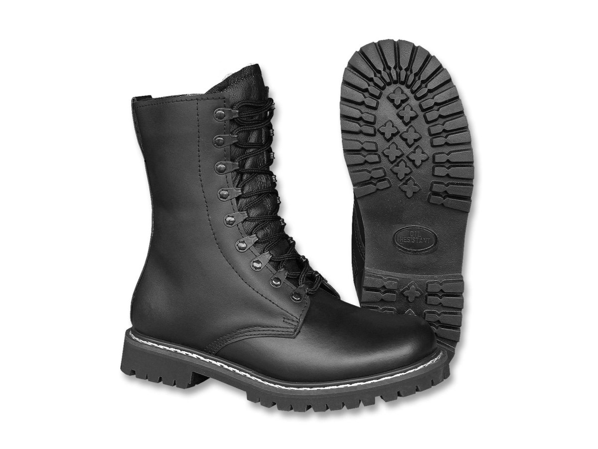 Mil-Tec bocanci piele captusiti Negru 40