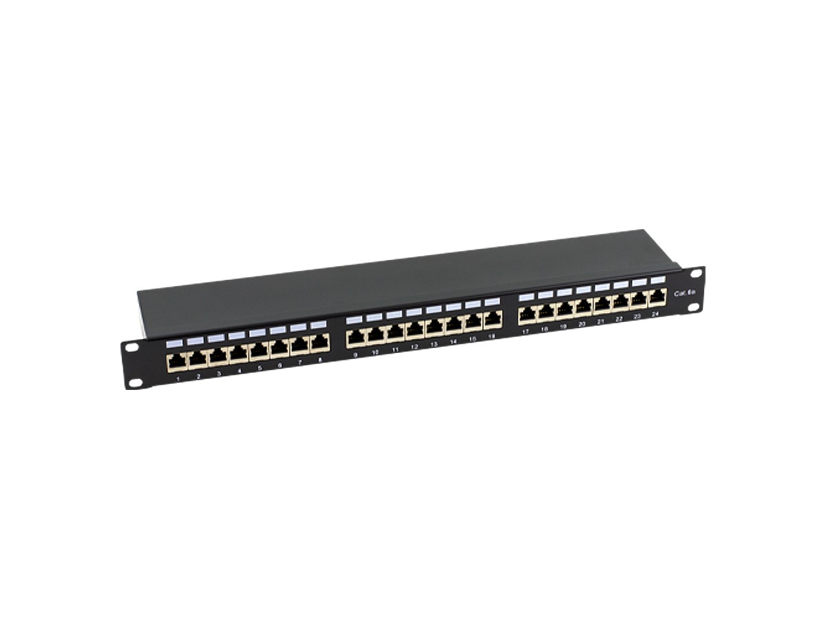 Patch Panel 1U, FTP cat6A, 24 porturi RJ45