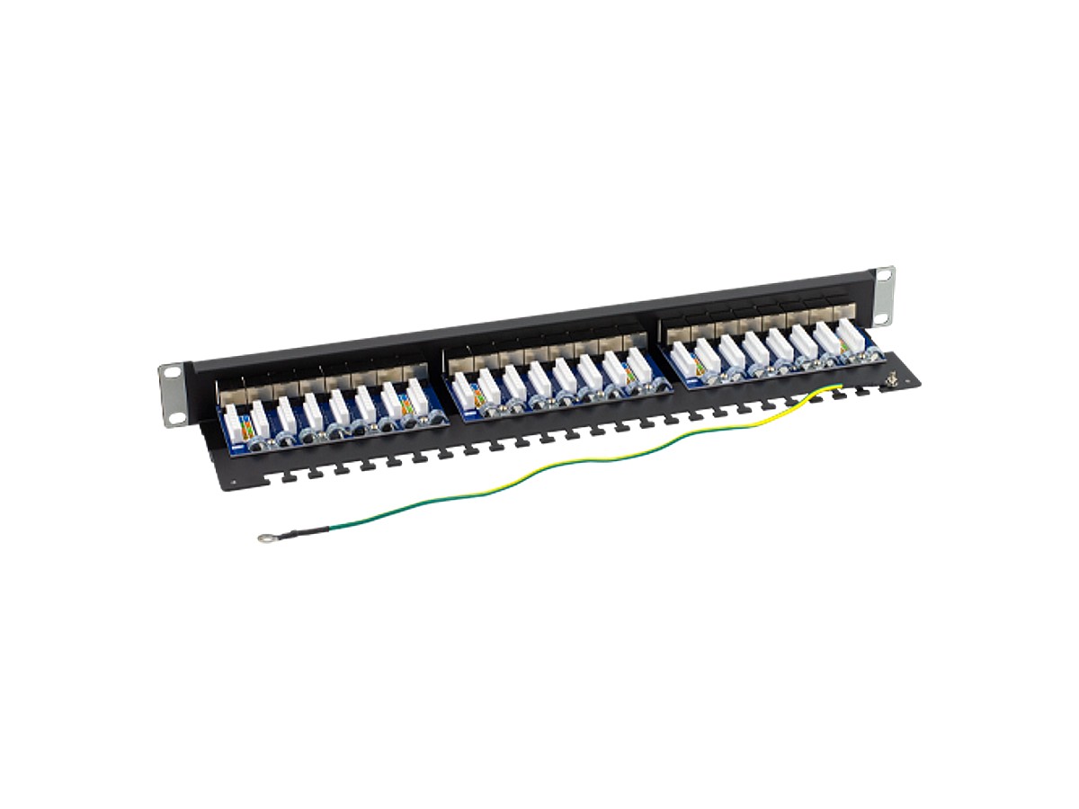 Patch Panel 1U, FTP cat6A, 24 porturi RJ45