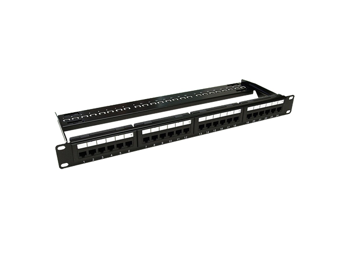 Patch Panel 1U, UTP cat6A, 24 porturi RJ45