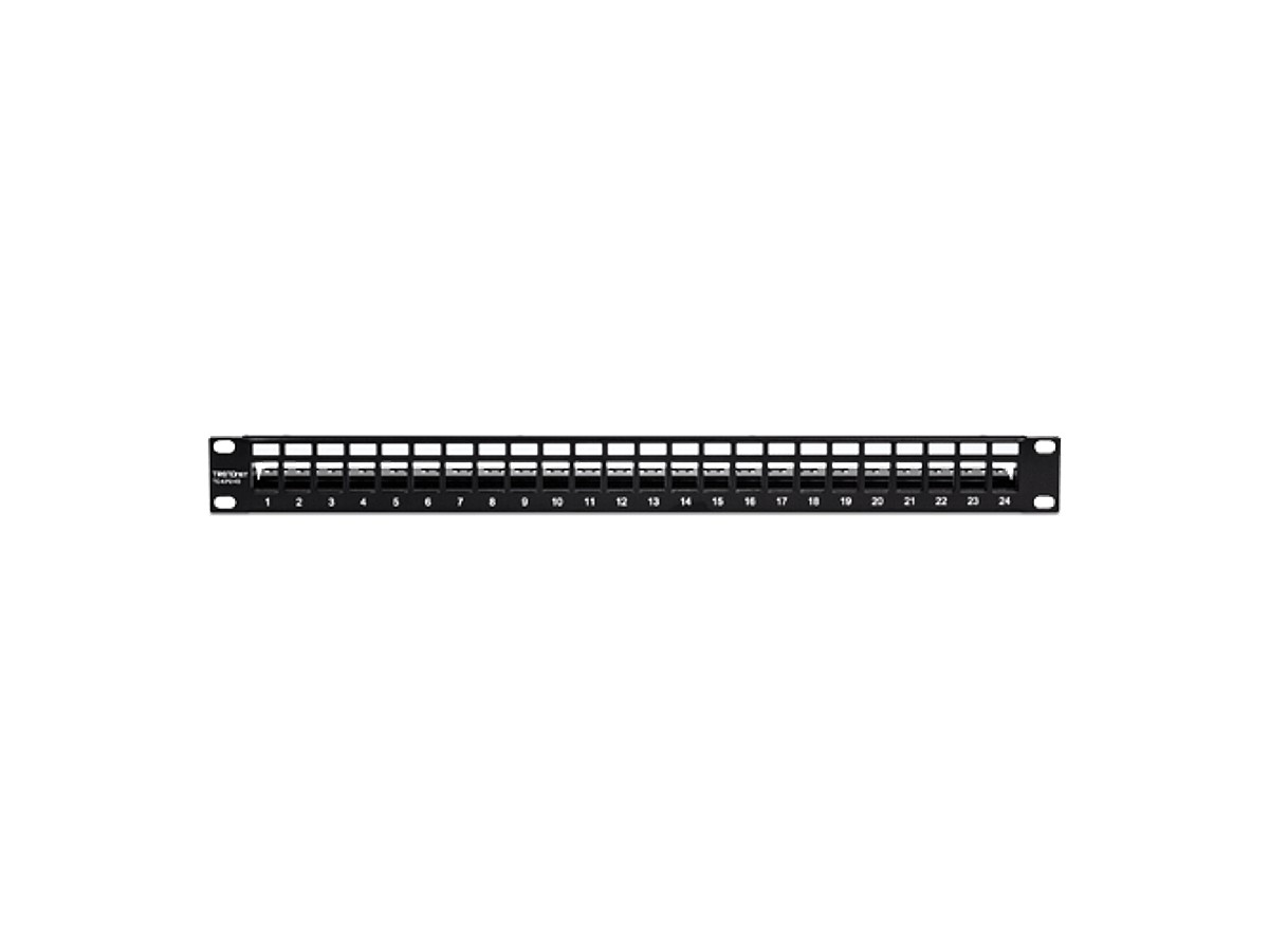 Patch Panel ecranat 24 porturi blank keystone 1U