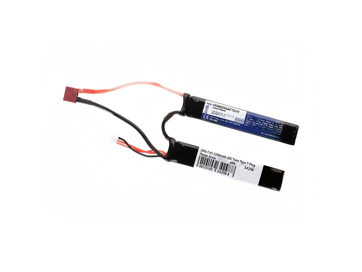 Pirate Arms acumulator LiPo 7.4V 2200mAh crane x2 Deans
