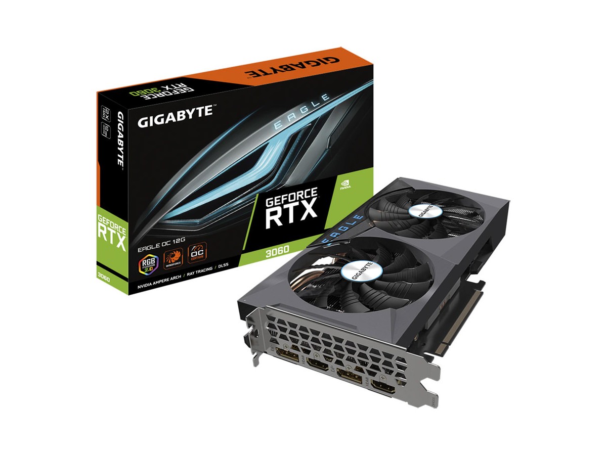 Placa video Gigabyte GeForce® RTX™ 3060 EAGLE OC 2.0 LHR, 12GB GDDR6, 192-bit