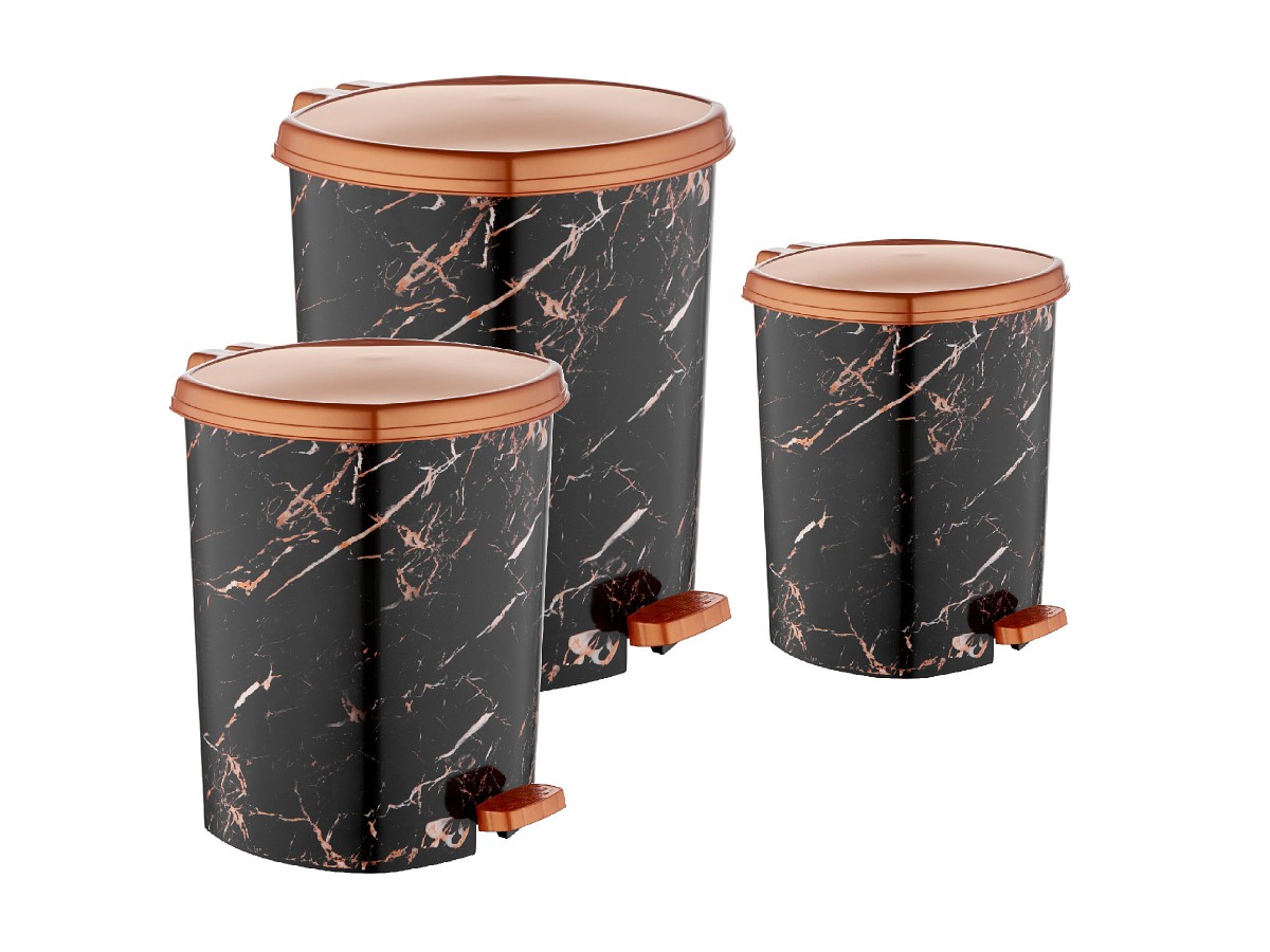 Set gos gunoi cu pedala 3 piese Go Go, 6L, 11L, 20L 5