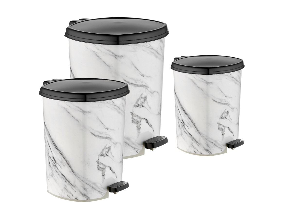 Set gos gunoi cu pedala 3 piese Go Go, 6L, 11L, 20L 2