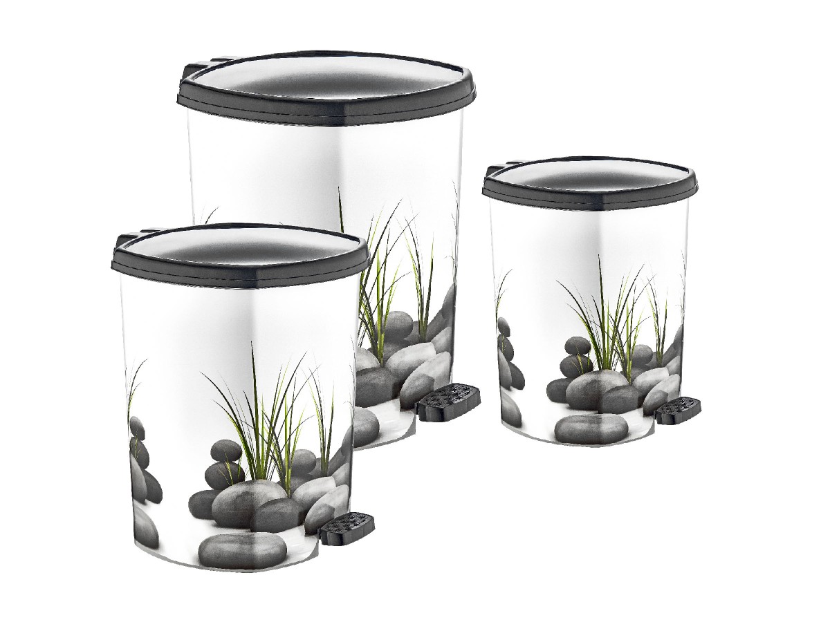 Set gos gunoi cu pedala 3 piese Go Go, 6L, 11L, 20L 3