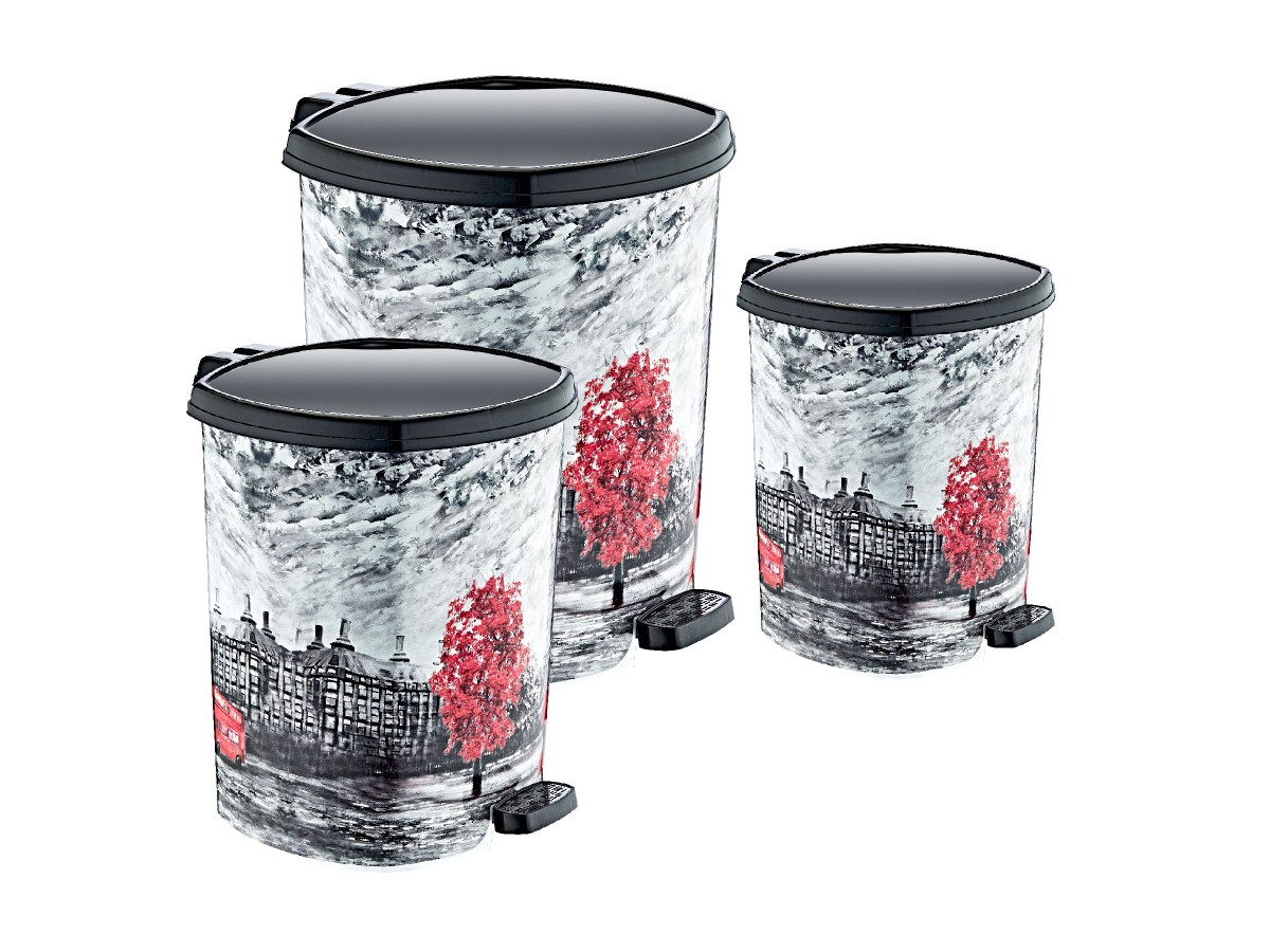 Set gos gunoi cu pedala 3 piese Go Go, 6L, 11L, 20L 4