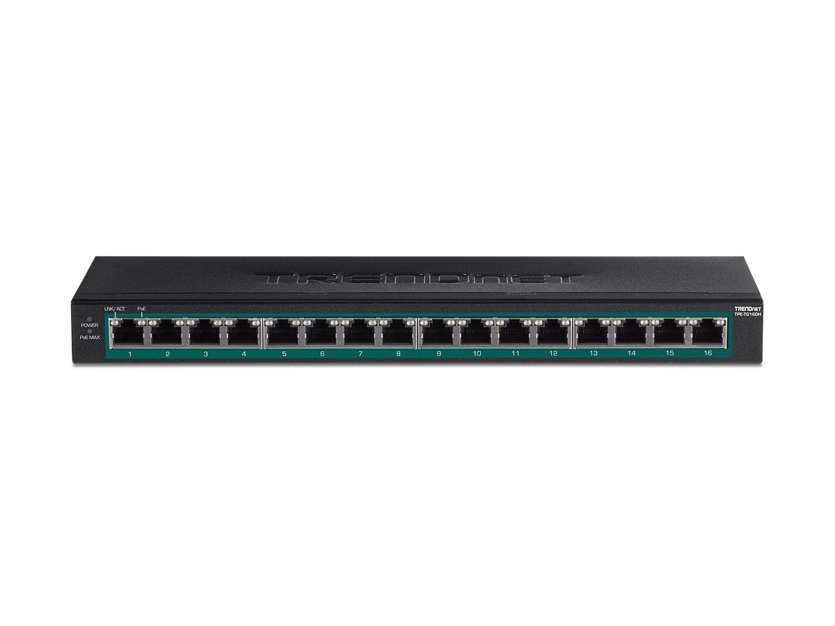 Switch 16 porturi Gigabit PoE/PoE+ 123W - TRENDnet