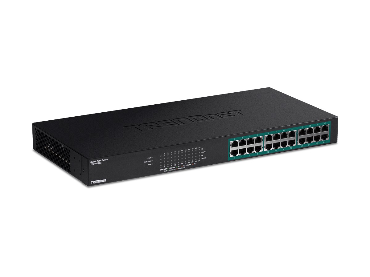 Switch 24 porturi Gigabit PoE+ 370W - TRENDnet