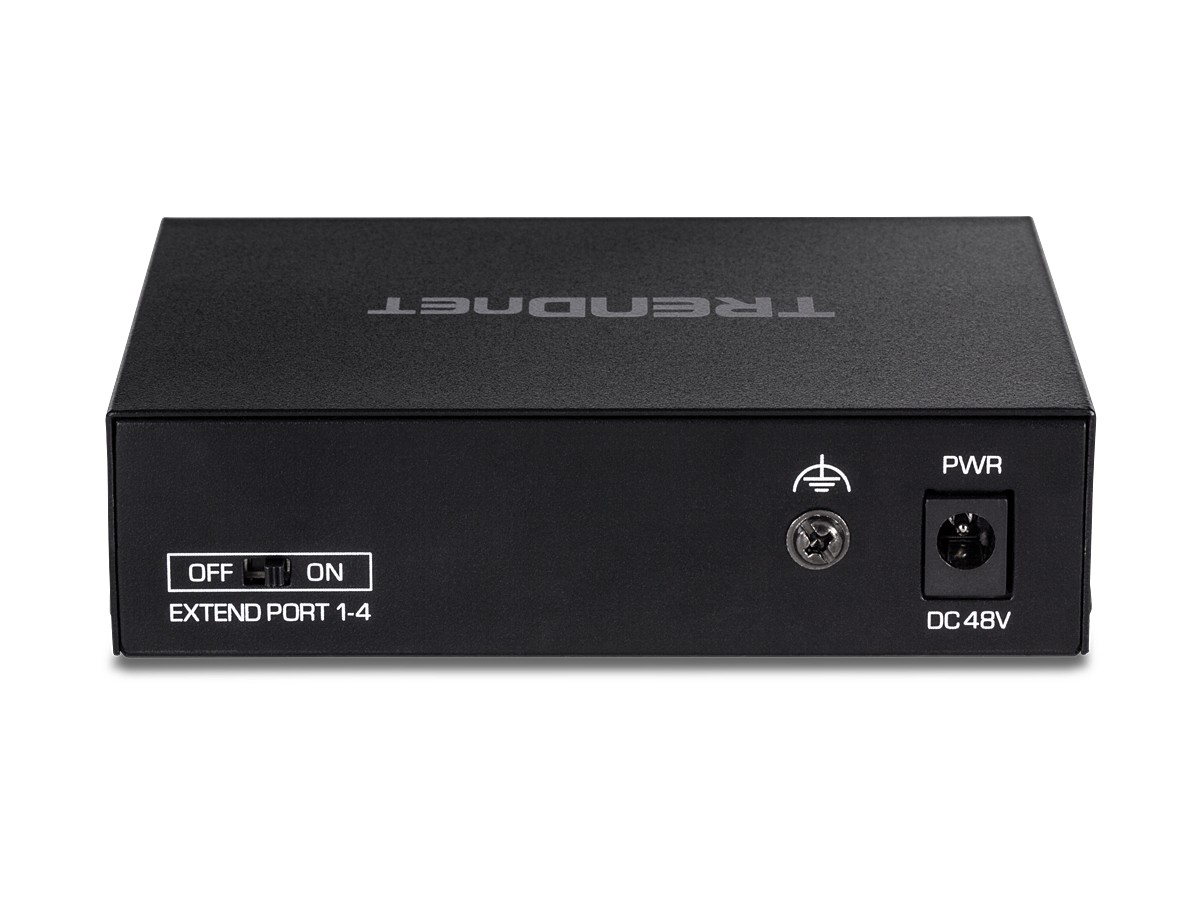 Switch 4 porturi Fast Ethernet Long Range 250m PoE+ 60W, 1 port Fast Ethernet - TRENDnet 2