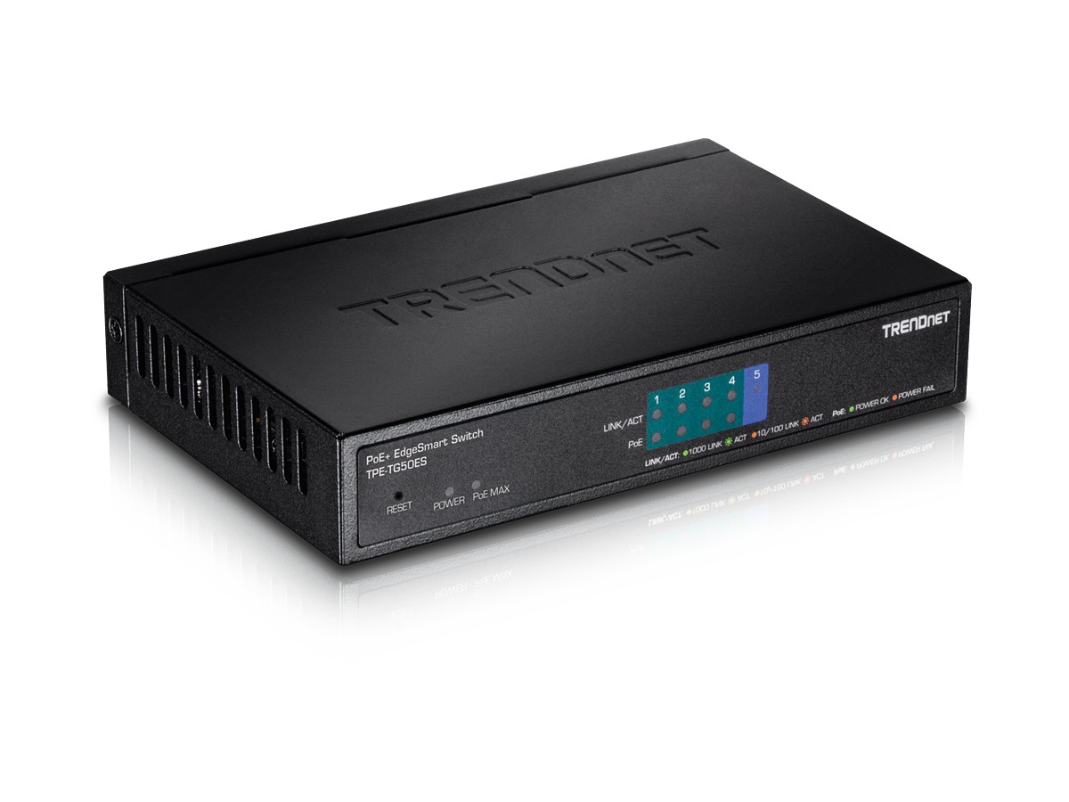 Switch 5 porturi - 4 Gigabit PoE+ 31W, 1 x Gigabit - TRENDnet