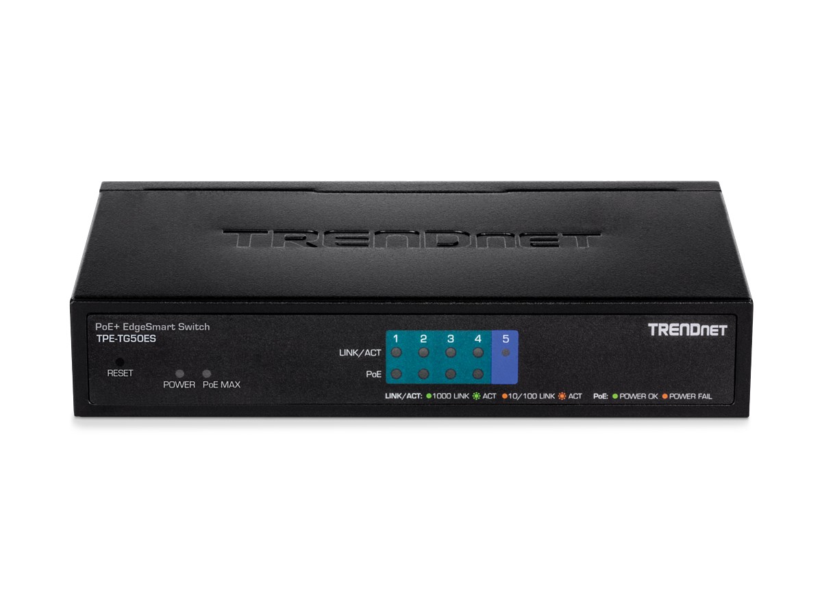 Switch 5 porturi - 4 Gigabit PoE+ 31W, 1 x Gigabit - TRENDnet