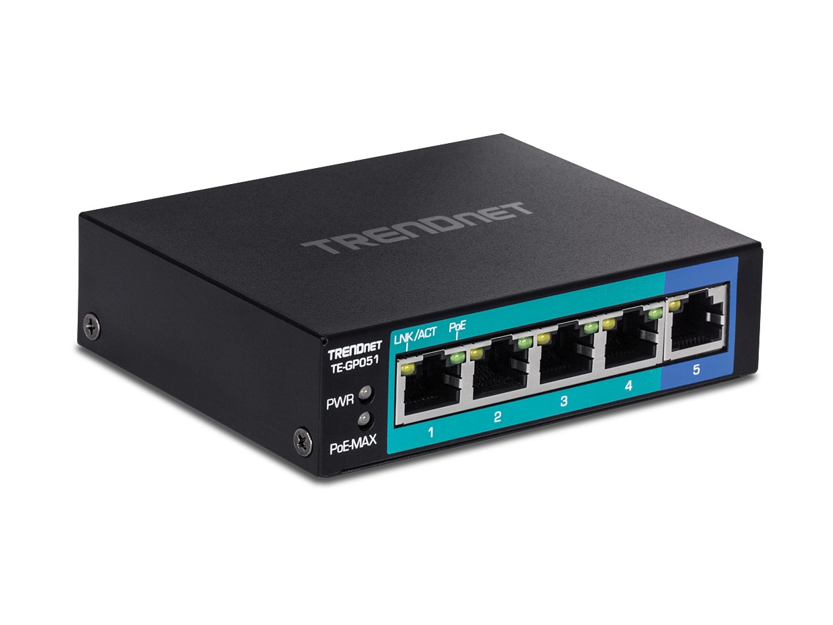 Switch 5 porturi Gigabit PoE+ 35W - TRENDnet