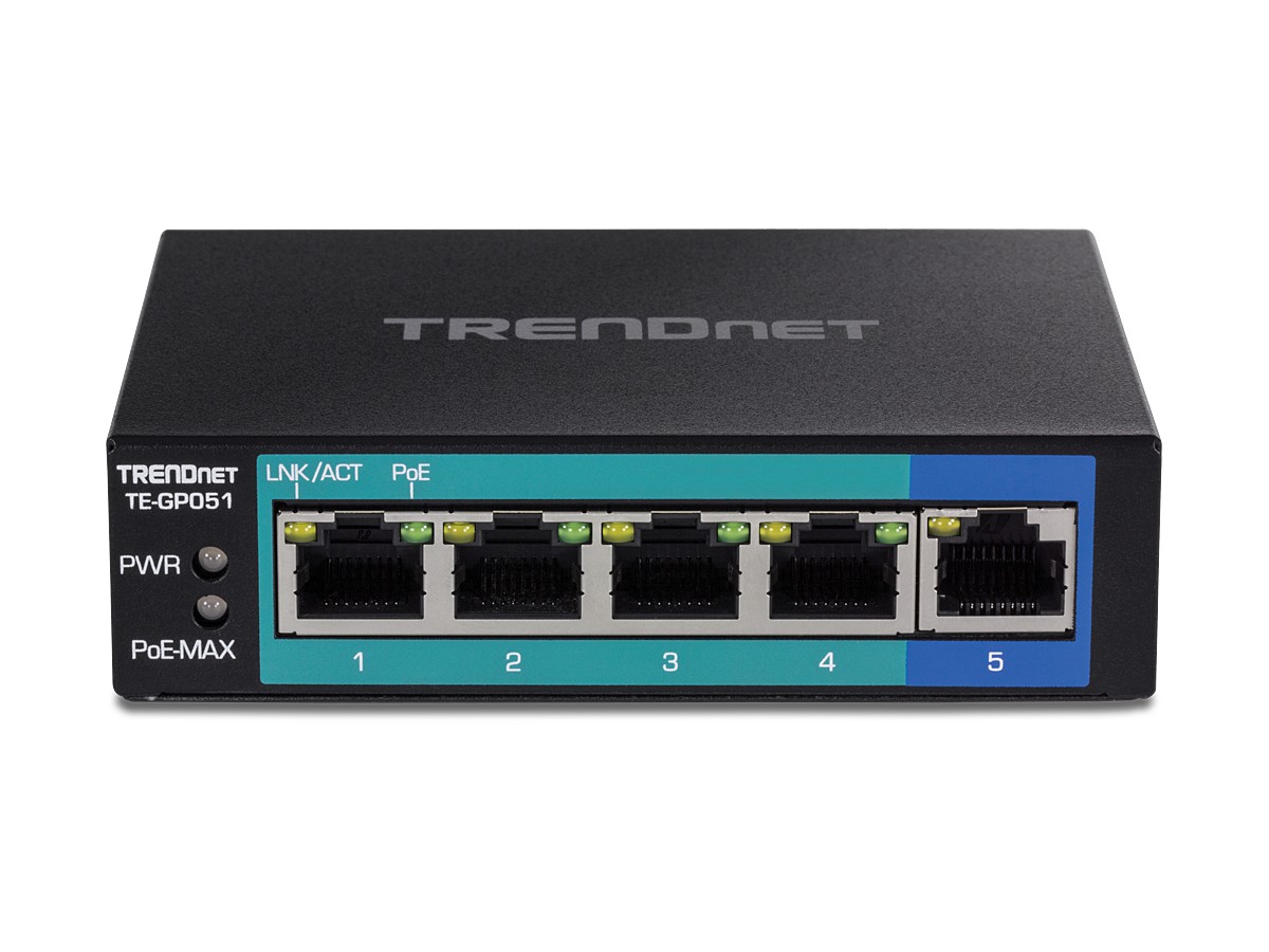 Switch 5 porturi Gigabit PoE+ 35W - TRENDnet