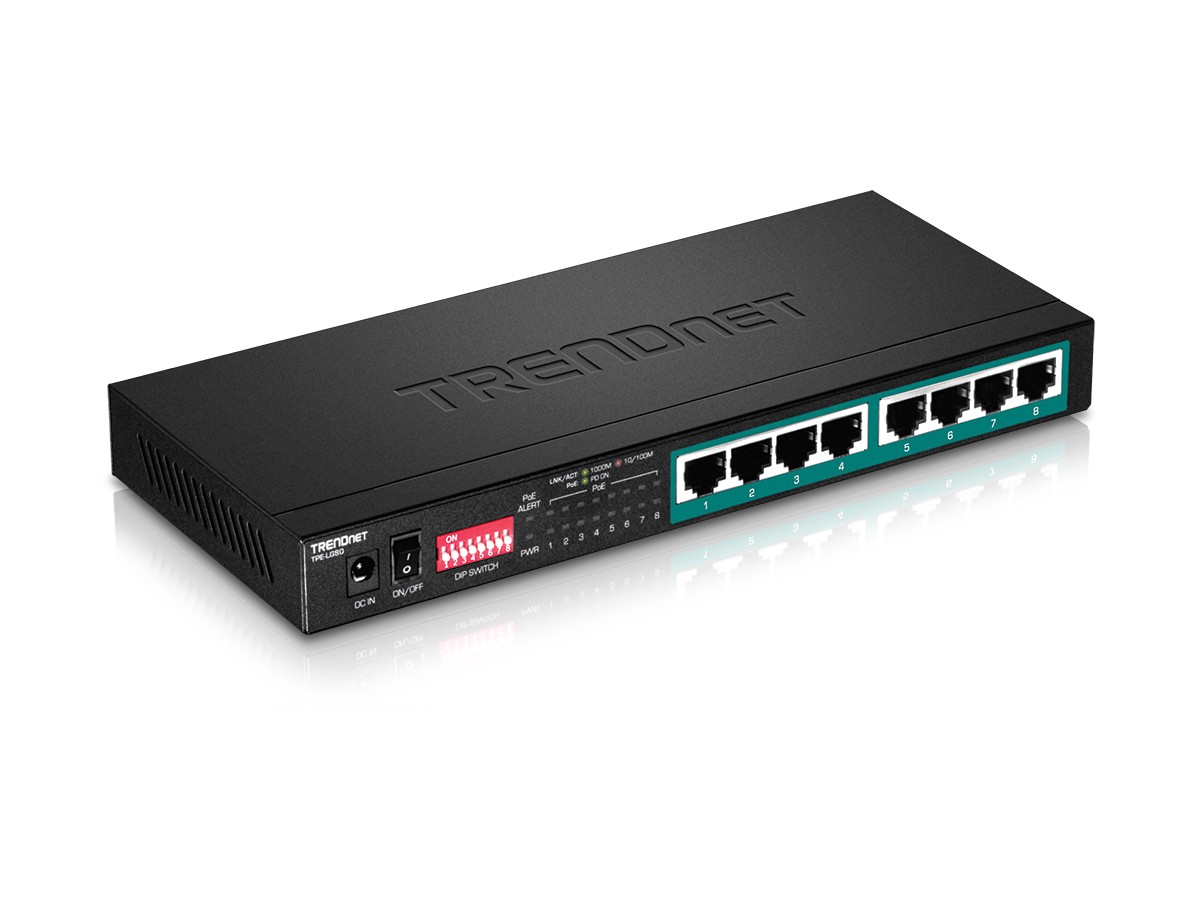 Switch 8 porturi Gigabit Long Range 200m PoE+ - TRENDnet