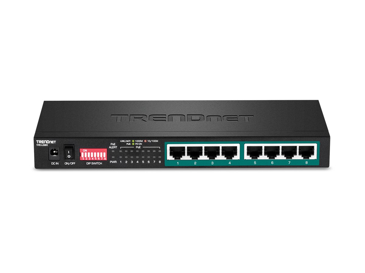 Switch 8 porturi Gigabit Long Range 200m PoE+ - TRENDnet