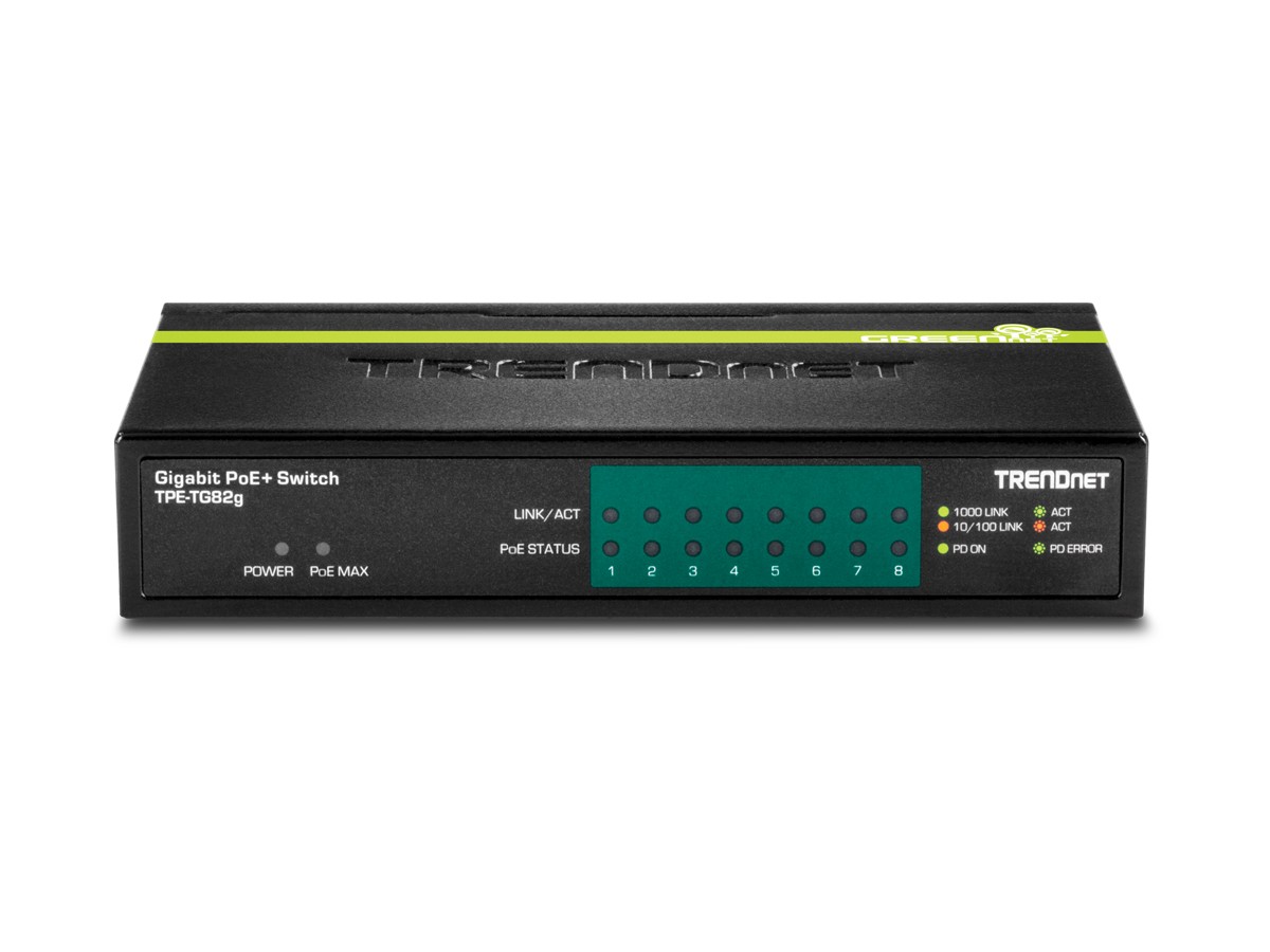 Switch 8 porturi Gigabit PoE/PoE+ 61W - TRENDnet
