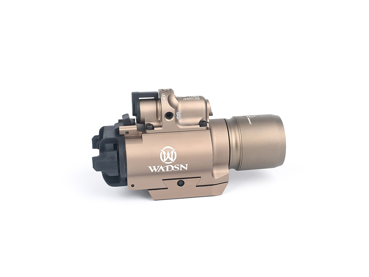 WADSN lanterna tactica + laser Rosu X400 Dark Earth 5