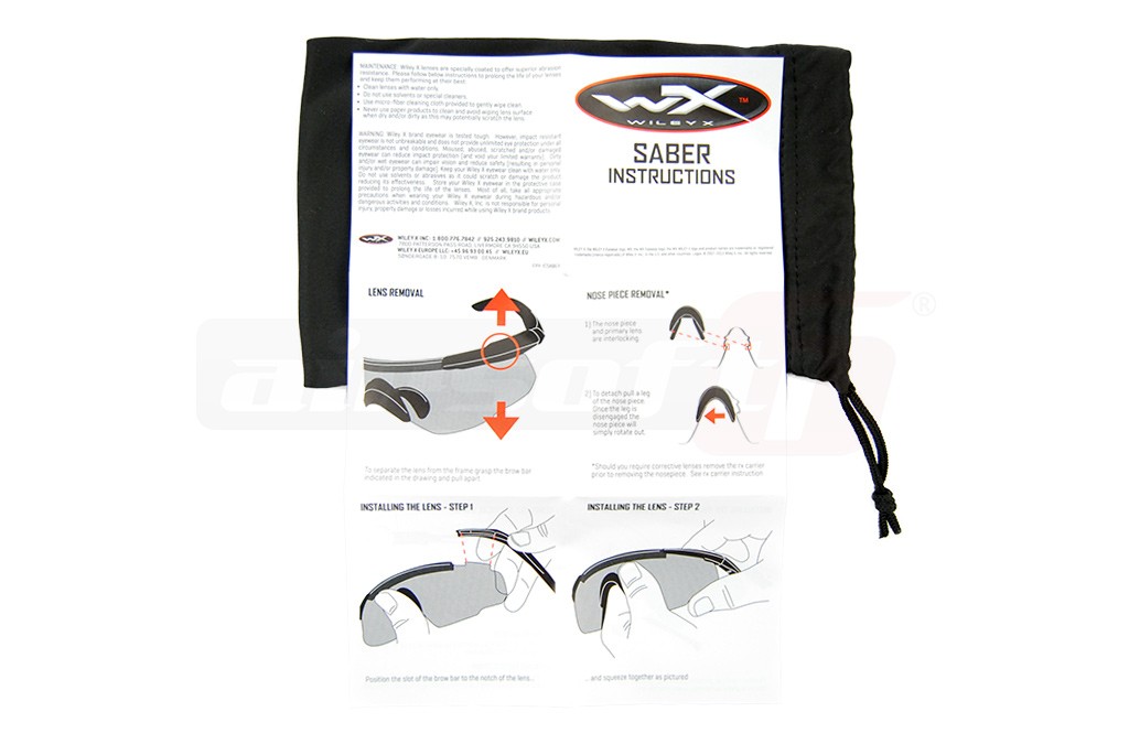 Wiley X Saber Advanced ochelari de protectie Albi 3